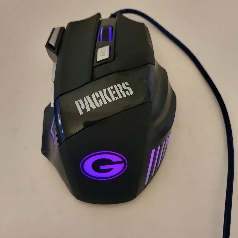 Green Bay Packers RGX-M2 Gaming Wired Mouse Soar RGB Ergonomic 7200DPI 7 Button